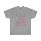 Just A Girl Who Loves Her Dog - Unisex Heavy Cotton Tee - Gift Idea for Dog Walker Trainer Groomer Doggy Day Care  Small Business Entrepreneur