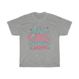 Just A Girl Who Loves Camping - Unisex Heavy Cotton Tee - Gift Idea for Camp Ground Small Business Entrepreneur