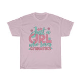 Just A Girl Who Loves Gymnastics - Unisex Heavy Cotton Tee - Gift Idea for Gymnastic Coach Small Business Entrepreneur