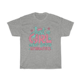Just A Girl Who Loves Gymnastics - Unisex Heavy Cotton Tee - Gift Idea for Gymnastic Coach Small Business Entrepreneur