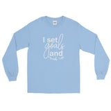 I Set Goals and Crush Em - Men's Long Sleeve Shirt - The Entrepreneur In Me Says - Small Business Gift