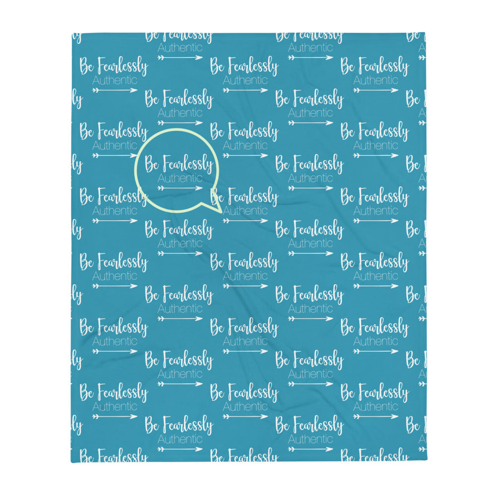 Be Fearlessly Authentic - Throw blanket - 50×60 - The Entrepreneur In Me Says - Small Business Entrepreneur Gift Idea - Motivation Inspiration