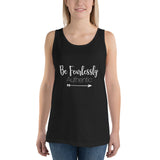 Fearlessly Authentic - Unisex Tank Top - Entrepreneur Gift and Small Business Owner Motivation Tips
