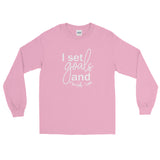 I Set Goals and Crush Em - Men's Long Sleeve Shirt - The Entrepreneur In Me Says - Small Business Gift