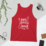 I Set Goals and Crush Em - Unisex Tank Top - The Entrepreneur In Me Says - Small Business Gift