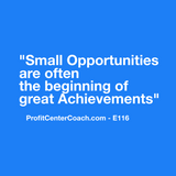 E116 - Social Square 12" x 12" Inspirational Canvas Wall Hanging - “Small Opportunities are often the Beginning of Great Achievements”