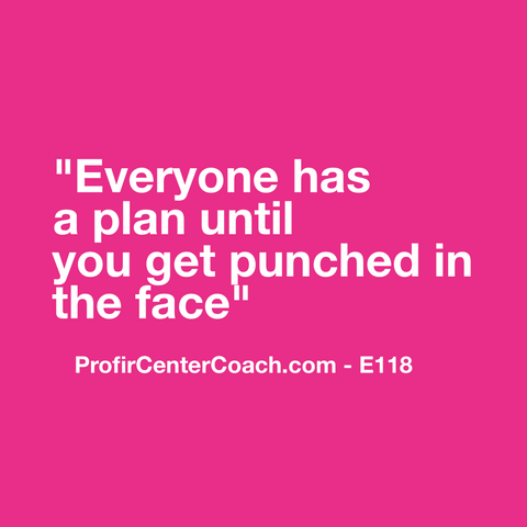 E118 - Social Square 12" x 12" Inspirational Canvas Wall Hanging - “Everyone has a plan until you get punched in the face.”