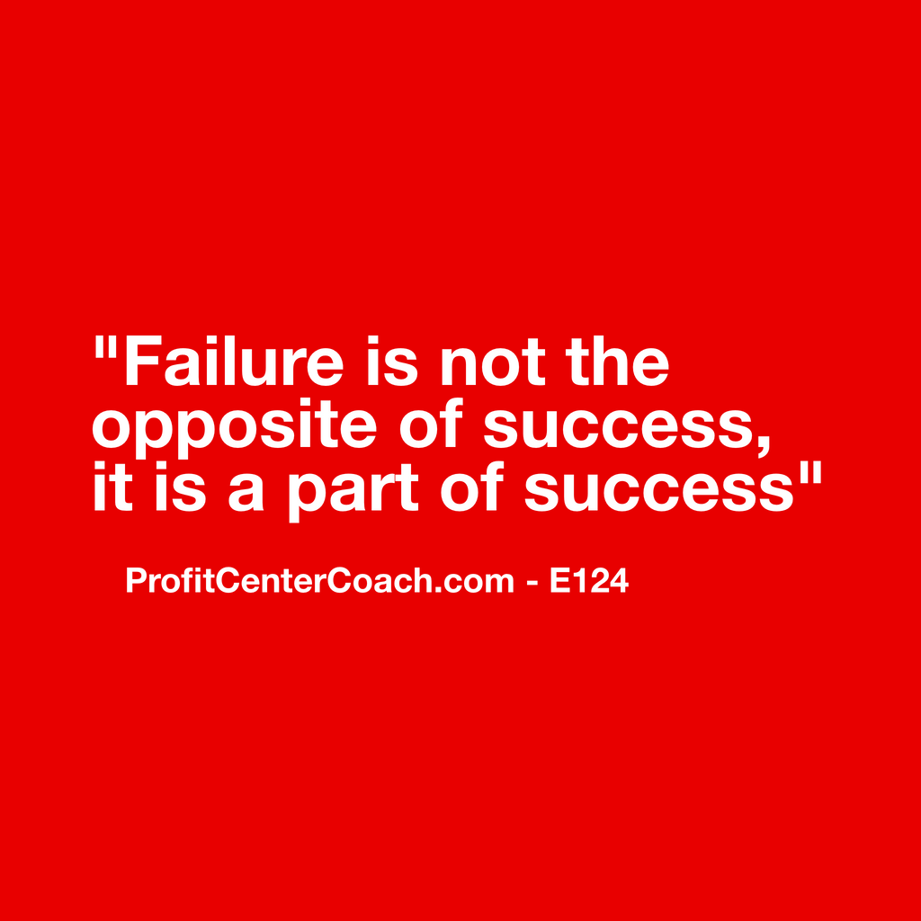 E124 - Social Square 12" x 12" Inspirational Canvas Wall Hanging - “Failure is not the opposite of success, it is a part of success.”