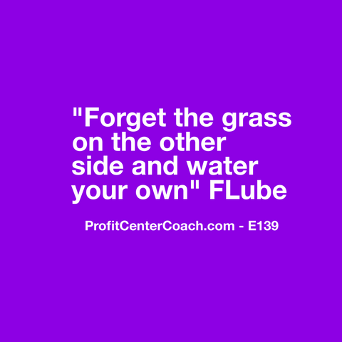 E139 - Social Square 12" x 12" Inspirational Canvas Wall Hanging - “Forget the grass on the other side and water your own.” FLube