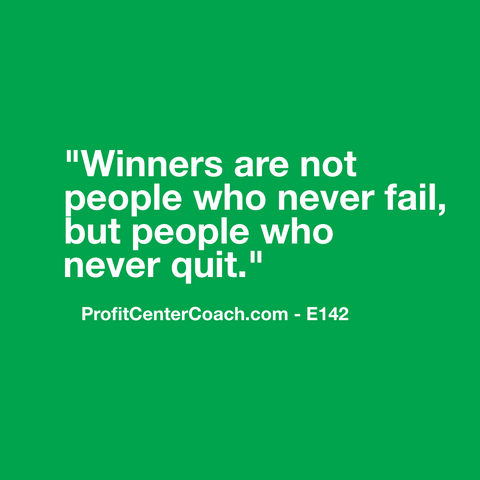 E142 - Social Square 12" x 12" Inspirational Canvas Wall Hanging - “Winners are not people who never fail, but people who never quit.”