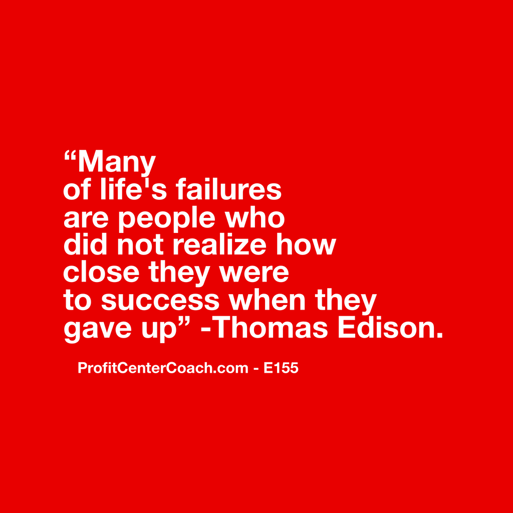 E155 - Social Square 12" x 12" Inspirational Canvas Wall Hanging -“Many of life’s failures are people who did not realize how close they were to success when they gave up” Thomas Edison