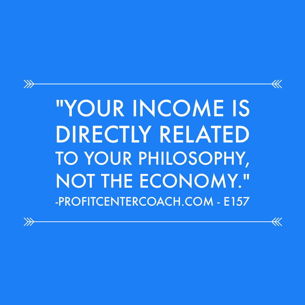 E157 - Social Square 12" x 12" Inspirational Canvas Wall Hanging - “Your income is directly related to your philosophy, NOT the economy.”