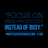 E168 - Social Square 12" x 12" Inspirational Canvas Wall Hanging - “Focus on being productive instead of busy”