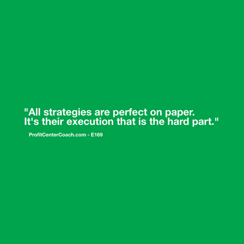 E169 - Social Square 12" x 12" Inspirational Canvas Wall Hanging - “All strategies are perfect on paper. It’s their execution that is the hard part.”