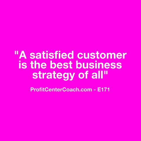 E171 - Social Square 12" x 12" Inspirational Canvas Wall Hanging - "A satisfied customer is the best business strategy of all"