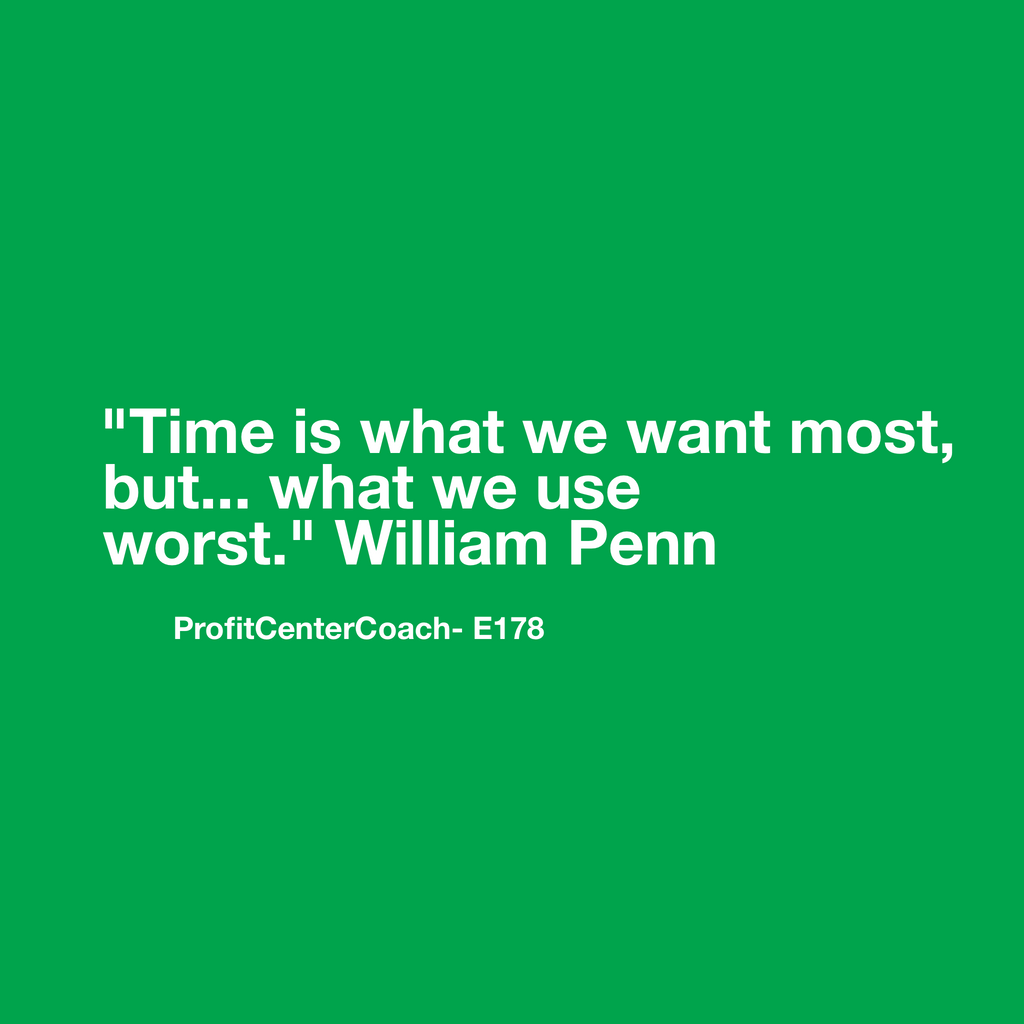 E178 - Social Square 12" x 12" Inspirational Canvas Wall Hanging - “Time is what we want most, but… what we use worst.” William Penn