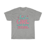Just A Girl Who Loves Skating - Unisex Heavy Cotton Tee - Gift Idea for Skating Coach Figure Skating Club Small Business Entrepreneur