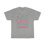 Just A Girl Who Loves Camping - Unisex Heavy Cotton Tee - Gift Idea for Camp Ground Small Business Entrepreneur