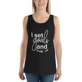 I Set Goals and Crush Em - Unisex Tank Top - The Entrepreneur In Me Says - Small Business Gift