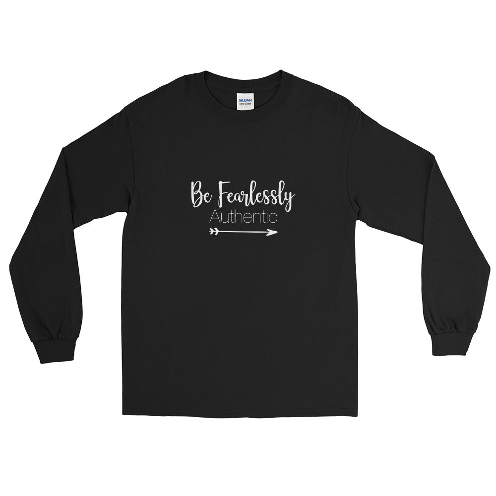 Fearlessly Authentic - Men's Long Sleeve Shirt - Entrepreneur Gift and Small Business Owner Motivation Tips