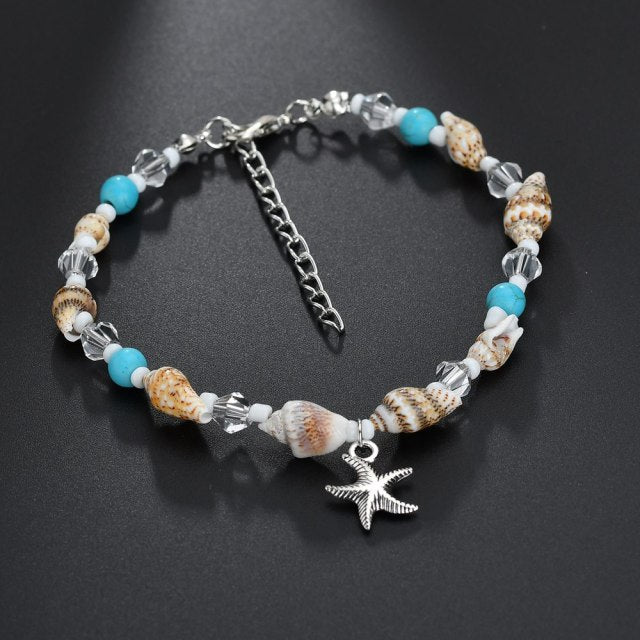 Spoil Yourself - Star and bead anklet